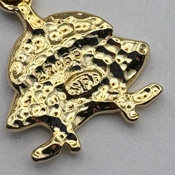 Halloween Witch Front Back Earrings Gold Tone Enamel Green Face Whimsical - Picture 4 of 6